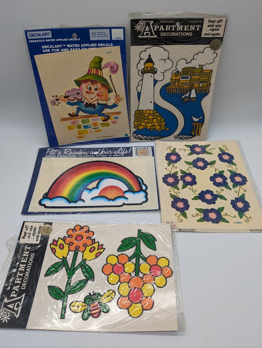 Vintage 70s 80s Decals Deadstock New In packaging